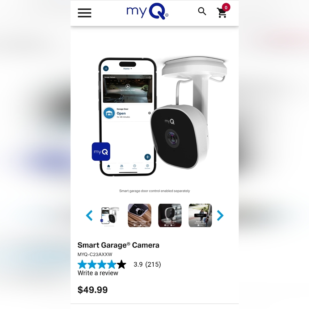 MY Q SMART GARAGE CAMERA